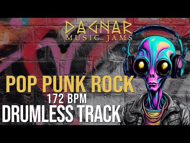 Pop Punk Rock - Drumless Track | 172 BPM | No Drums | Backing Track Jam For Drummers