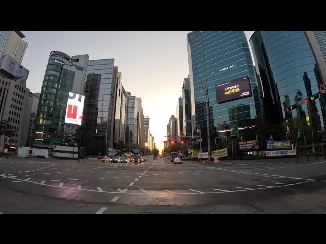 [4K-360-NOCUT] Seoul Morning Drive (Seocho-Gangnam-Samseong)