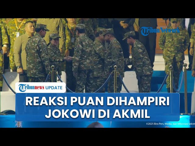 Momen Jokowi Hampiri Puan Terlebih Dahulu Kala Hujan Deras di Akmil, Begini Reaksi Putri Megawati