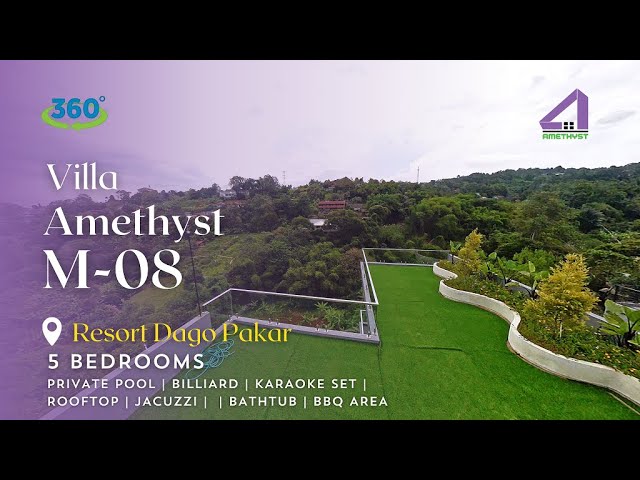 Villa Amethyst M-08 ( View 360 Derajat) Dago Resort 5 Bedrooms With Private Pool and Billiard