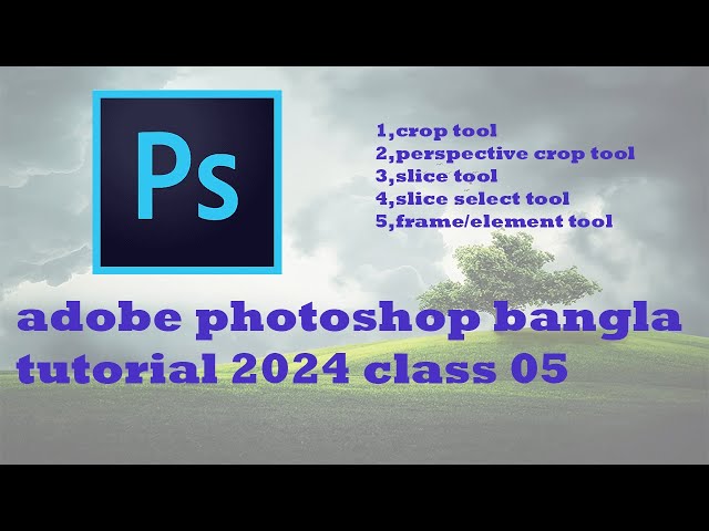 adobe photoshop bangla tutorial 2024 crop tool perspective crop tool slice tool slice  class 05