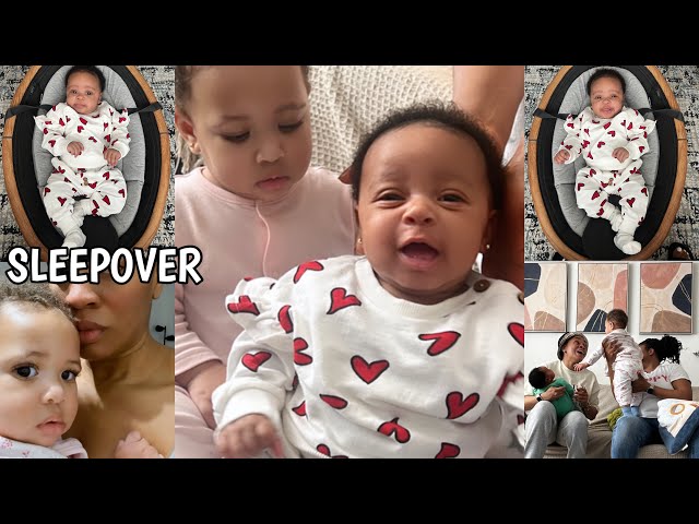 Baby Hosts Her First Sleepover | is my goddaughter jealous?