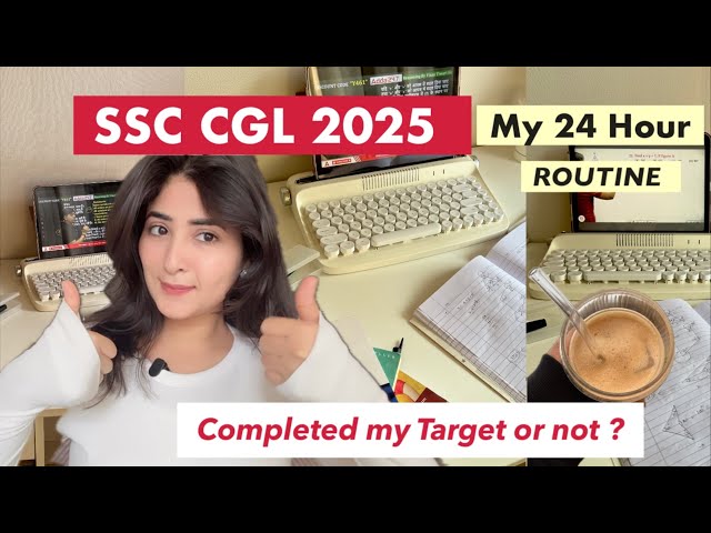 SSC CGL study vlog|Target 2025|An honest day in life of ssc aspirant #ssccgl #studyvlog #cglexam