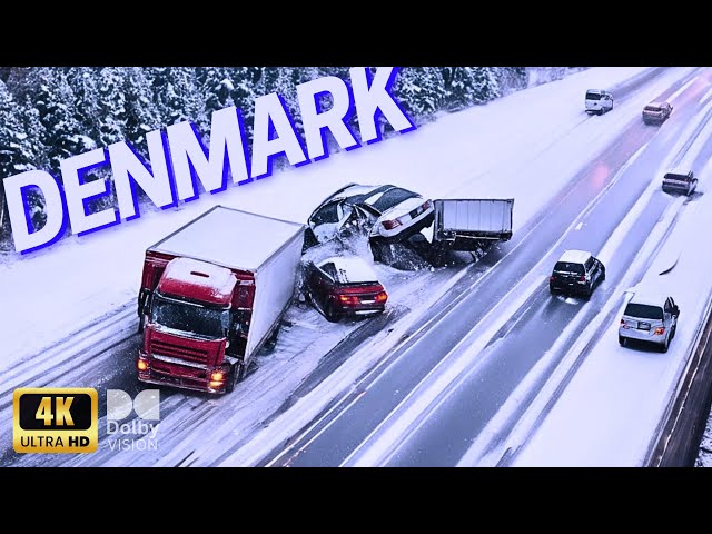 Thrills and Challenges of Winter Driving in Denmark's highways 4K