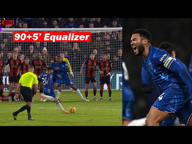 Chelsea Fans Reactions to Reece James Last-Minute (90+5') Freekick Goal vs Bournemouth