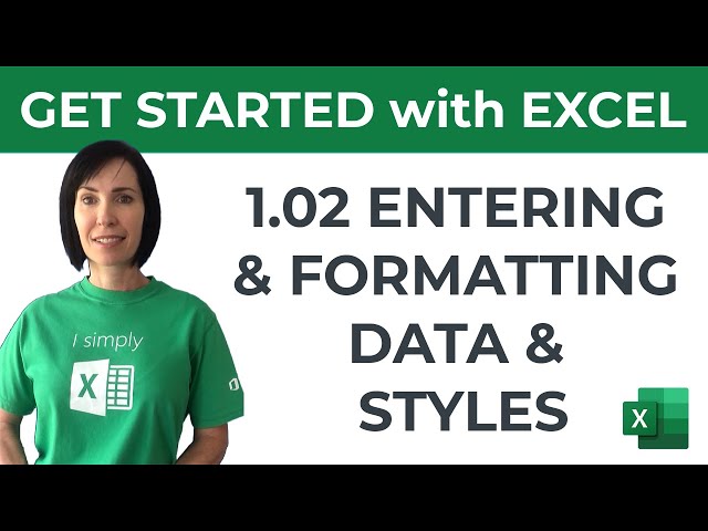 Excel for Beginners - Entering & Formatting Data & Styles