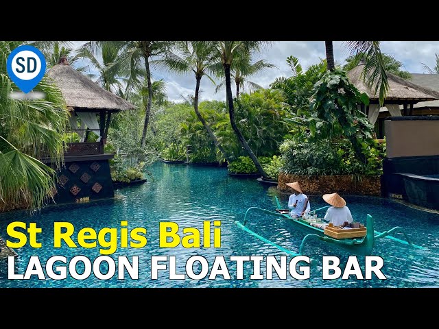 Nusa Dua Bali Luxury Hotel - St Regis Resort - Lagoon Pool Floating Bar Service