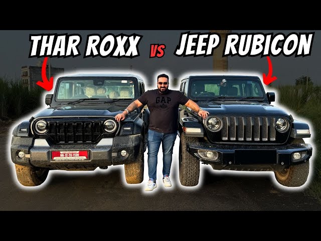 JEEP RUBICON VS THAR ROXX 🔥 || 85LAKH VS 25LAKH COMPARISON 😨