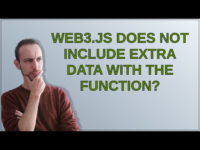 Ethereum: Web3.js does not include extra data with the function?