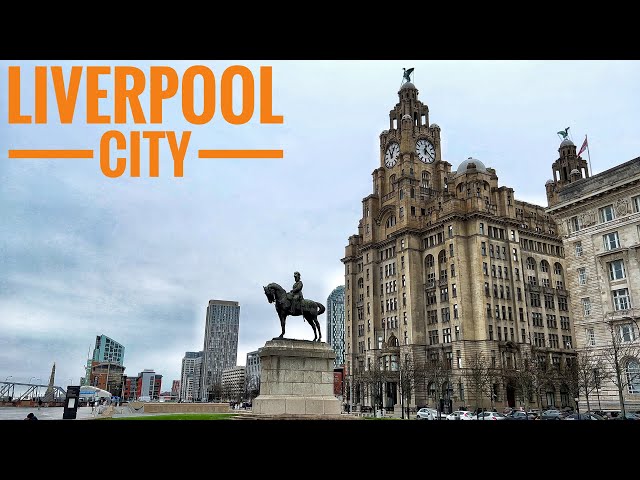 Liverpool City 🇬🇧England - February 2022 Walking Tour Guide of Liverpool [ ▶2:02:00 Hours] 4KHDR