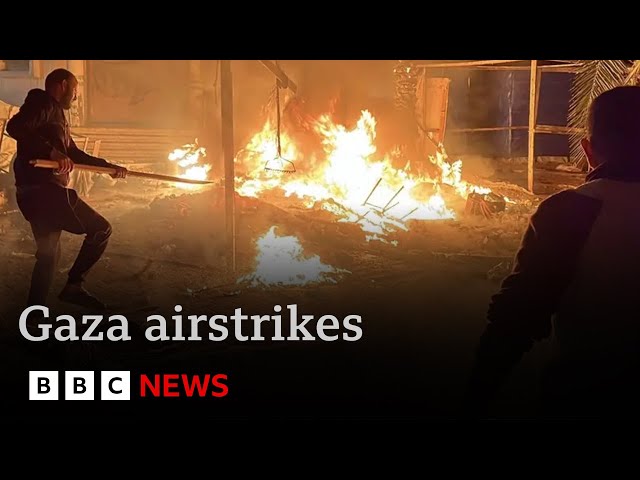 Israel kills dozens in Gaza airstrikes despite ceasefire deal | BBC News