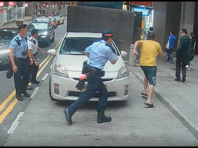 車CAM直擊 - MW1008 遇警查截 落車交戲隨即逃跑