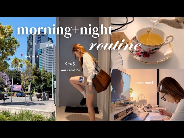 Life in Australia 🌷| morning & night routine as a corporate girly, cozy& productive *on a good day*