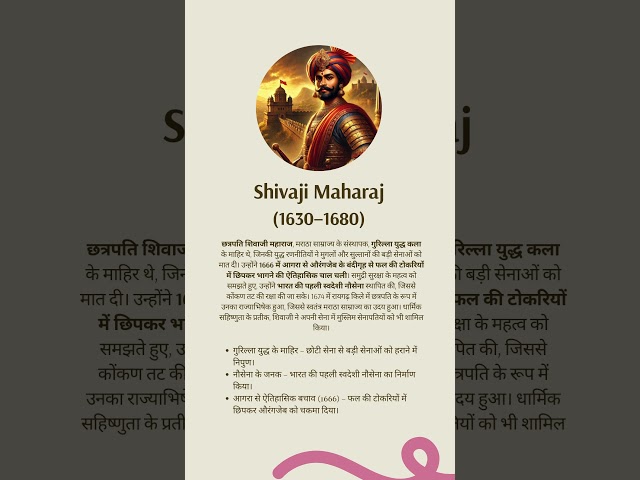 Shivaji Maharaj: The Legend Who Built the Maratha Empire | History & Legacy - Hindi