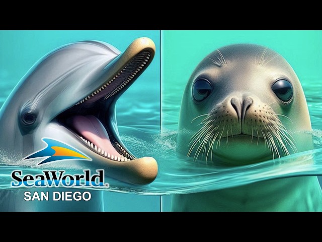 The Best SeaWorld San Diego Roller Coasters and Animal Tour in 4K