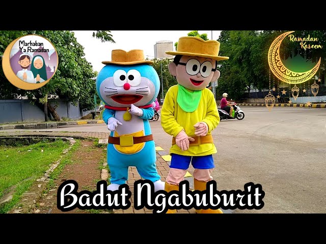 Badut Doraemon Ngabuburit -!!Badut Lucu -!! Lagu Allahul Kaafi