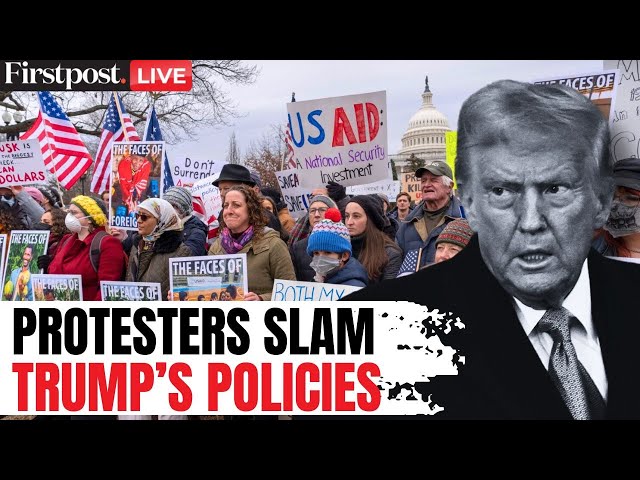 Anti-Trump Protests LIVE: Massive Protest Against Donald Trump, Project 2025 | Trans Rights | USAID