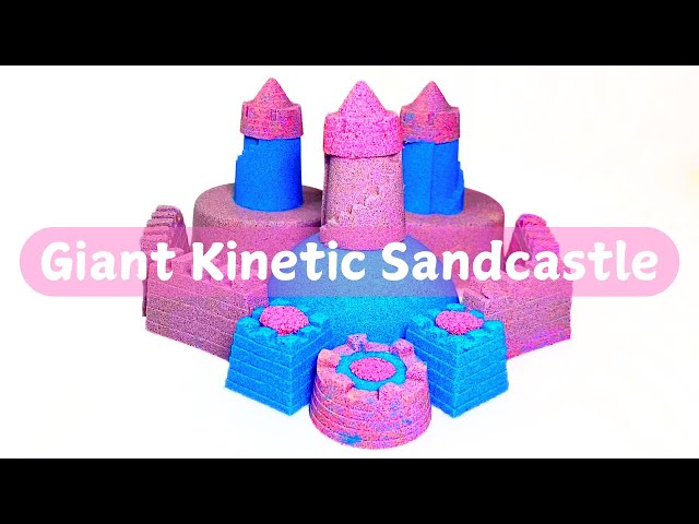 Very Satisfying | GIANT SANDCASTLE ASMR Cutting & Mashing | How to | Kinetic Sand