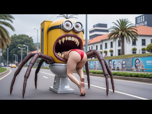 TV WOMAN escapes MINION EXE TOILETOR - Skibidi toilet in real life