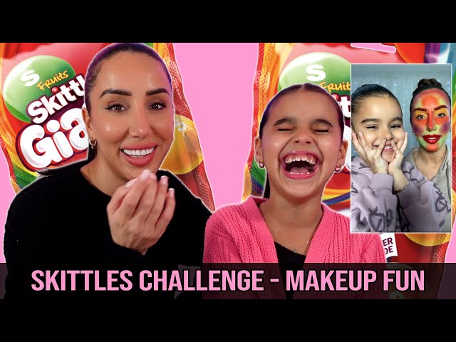 Skittles Challenge | Makeup Challenge | Makeup Fun | Shab & Kassie