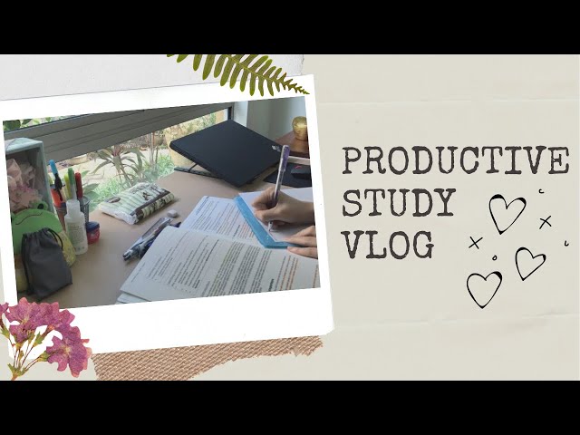 Vlog 02 | Productive study vlog (with music) | Note taking 📝 | Malaysia