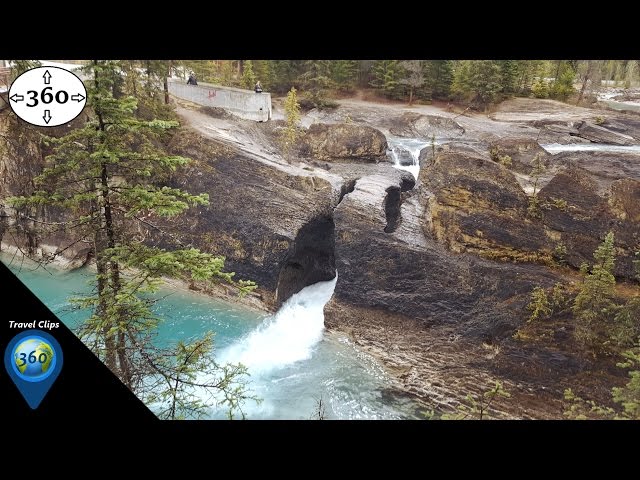 Look Above the Waterfall That Created the Natural Bridge in Yoho National Park - Travel Clips 360