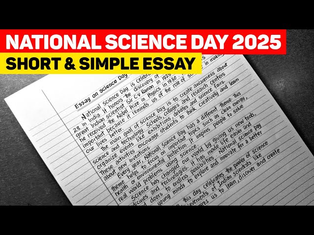 National Science Day Essay in English | Short & Simple Essay on Science Day | NotebookEnglish