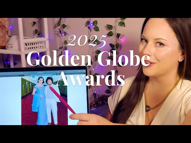 Golden Globes 2025 - ASMR Red Carpet Review - Soft Spoken, Pointing, Tracing.