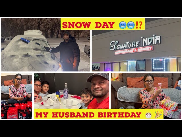 ✨தமிழில் ~ Snow day 🥶🥶| My husband birthday 🎉 | Dinner time with my family 😍😍| Sema 🥶😱⁉️| Dml | yt