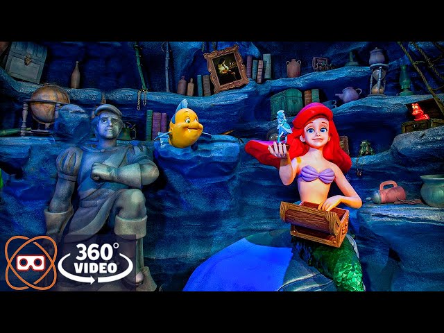 [360] Little Mermaid Undersea Dark Ride - Disneyland Resort 2021