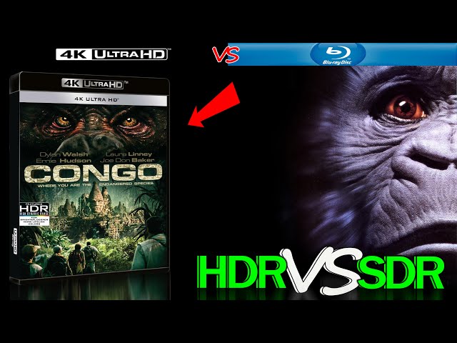 Congo 1995 HDR ANALYSIS 4K Blu Ray vs 1080p BD SDR 100nits #TRUE_DIFFERENCE #WATCH_IN_HDR