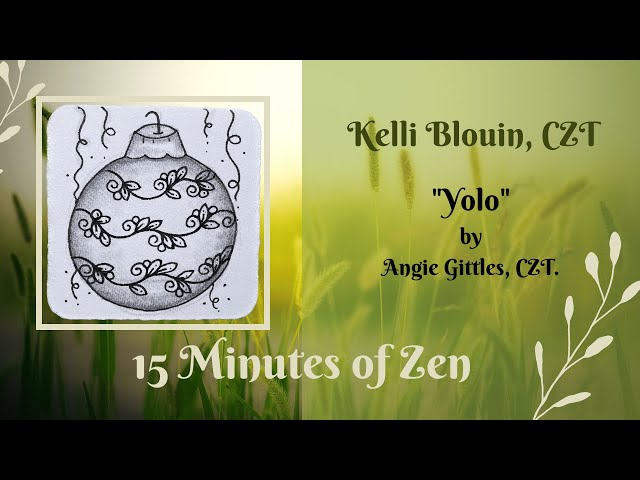 15 Minutes of Zen! Zentangle method of drawing! Yolo!