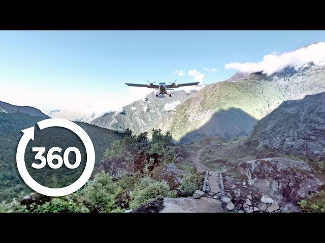 Take Off From The World's Most Dangerous Airport in 360° Virtual Reality! (360 Video)