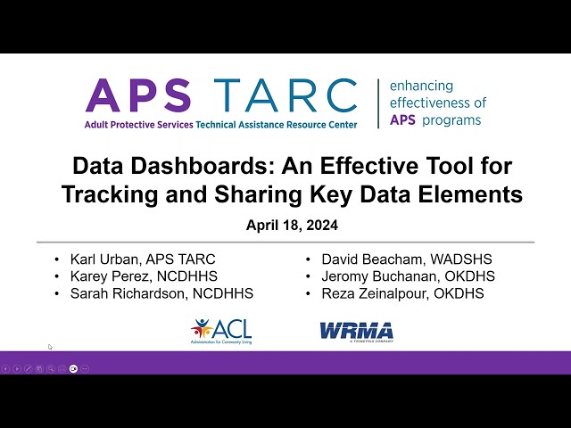 Data Dashboards: An Effective Tool for Tracking and Sharing Key Data Elements