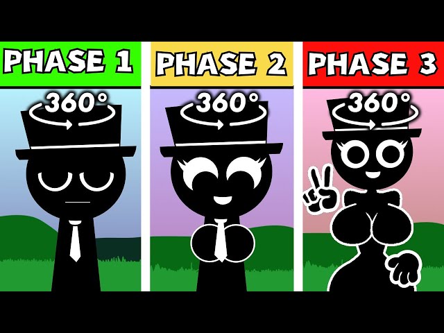 Incredibox Sprunki Mr.Black but SUS FEMALE All Phases New mod in 360º VR