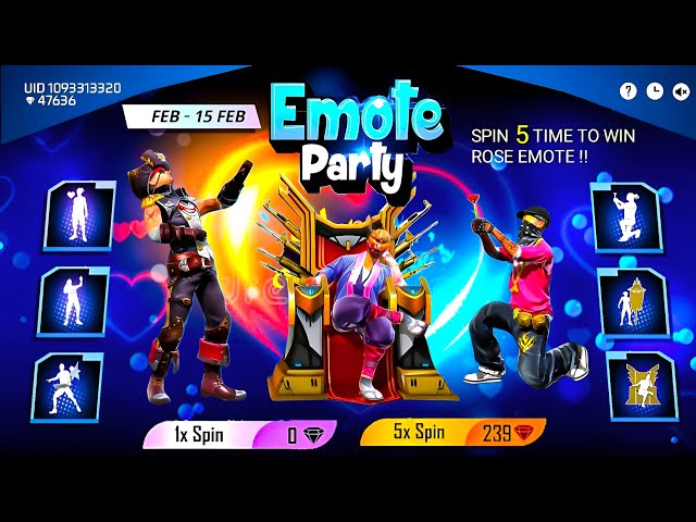 EMOTE PARTY EVENT FREE FIRE 2025 🔥-para SAMSUNG,A3,A5,A6,A7,J2,J5,J7,S5,S6,S7,S9,A10,A20,A30,A50