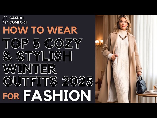 TOP 5 Trendy Winter Outfits 2025 | Chunky Knit Outfit Ideas to Stay Cozy & Stylish