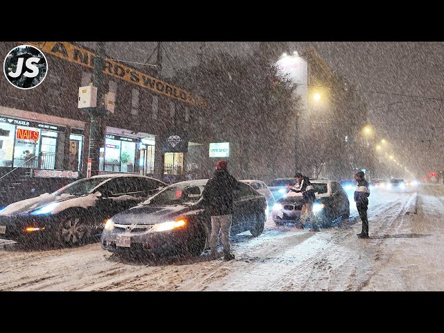 Toronto Winter Storm | Crazy Snowfall Downtown Walk (Feb 2025)