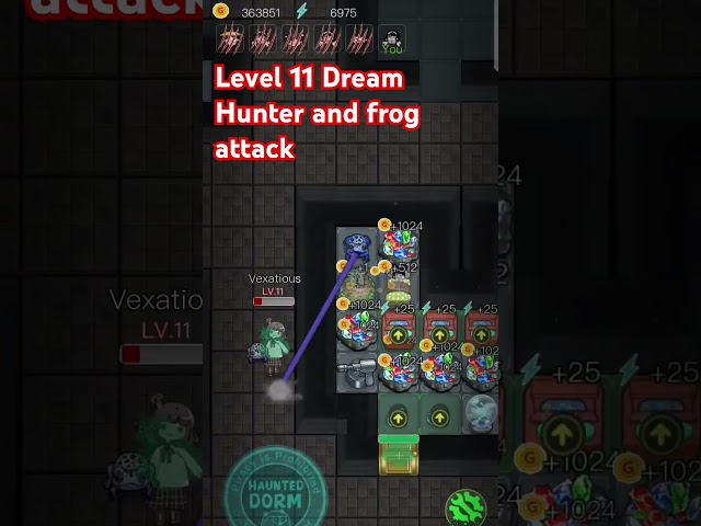 Haunteddorm game play - how I destroy the level 11 dream hunter 👻 abd the frog 🐸