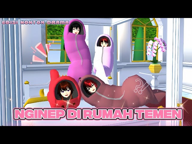 NGINEP DI RUMAH TEMEN EDISI MALAM MINGGU!! SERU BANGET || SAKURA SCHOOL SIMULATOR