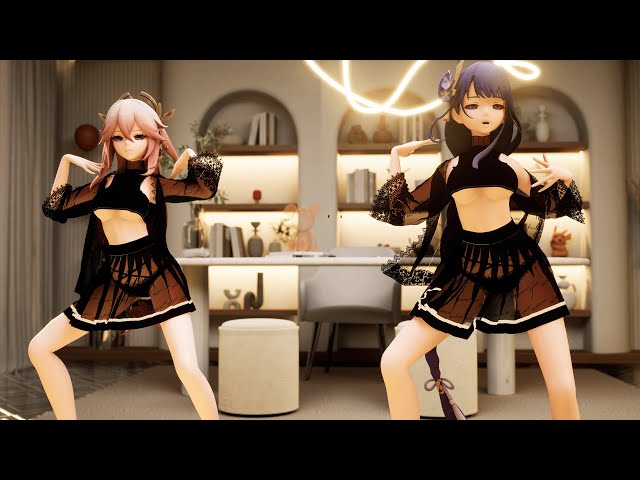 MMD Genshin Impact | Raiden Shogun x Yae Miko | NO ONE - LEE HI | MMD VR 8k