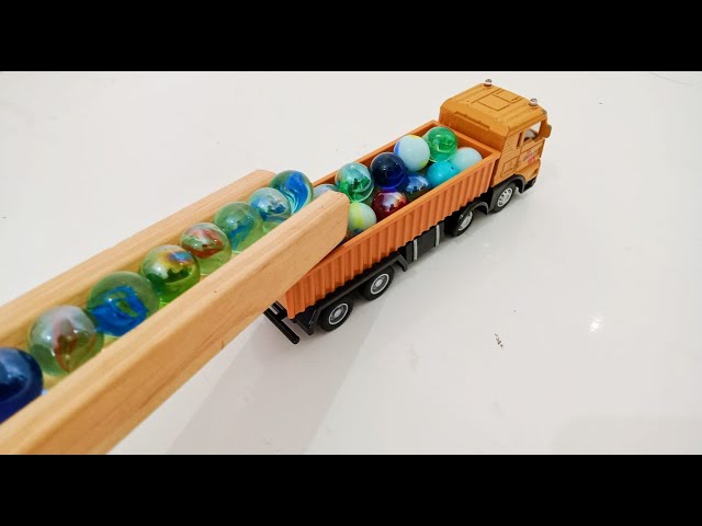 🔴 Marble Run Race ☆ HABA Slope & Retro Truck, Garbage Truck Long Version　2