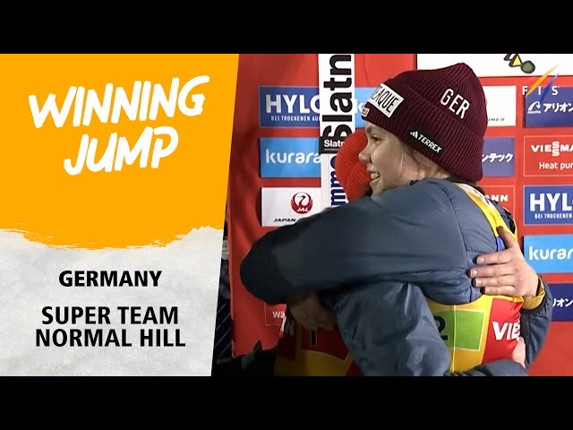 First ever Women's Super Team win for Germany | FIS Ski Jumping World Cup 24-25