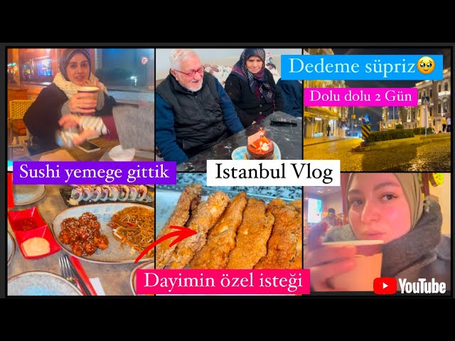 2 Günlük Istanbul Vlog| Dedeme süpriz |Alman Schnitzeli yaptik| Sushi yemege gittik| Komik anlar😂