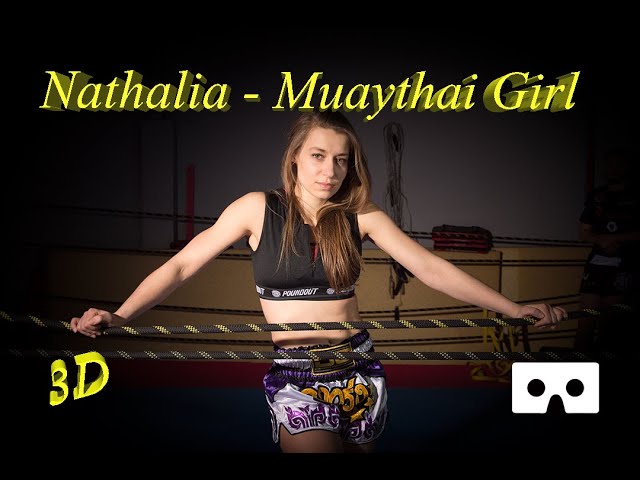 Nathalia / Muaytai Girl Shadowboxing in 3D / VR180