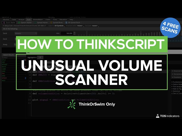 Build 4 Unusual Volume Scans for ThinkOrSwim in 32 Minutes