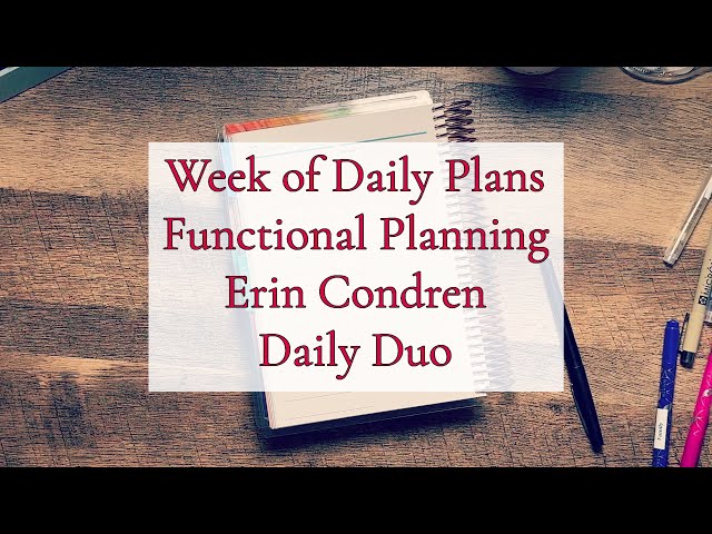 Functional Plan With Me || Week of Daily Plans || Erin Condren Daily Duo