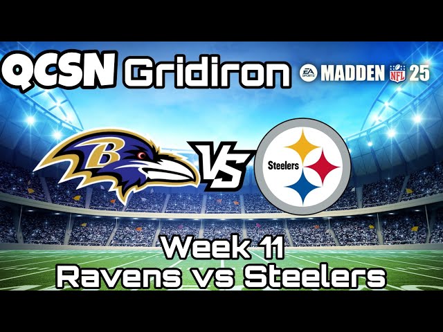 AFC NORTH RIVALRY!!! Season 1 Week 11: Ravens vs Steelers | Madden NFL 25