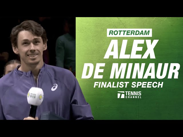 Alex De Minaur Rotterdam Finalist Speech | Rotterdam 2025