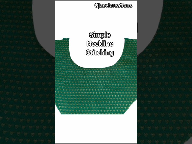 Simple Neckline stitching| #necklinestitching #youtubeshorts #ojasvicreations #tailoringcourse